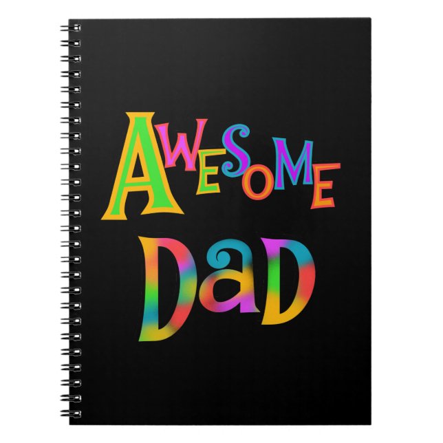 Awesome Dad T-shirts and Gifts Notebook (Front)
