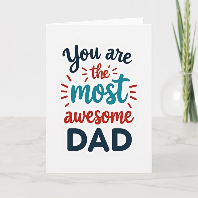 Awesome Dad Typography Card (Front)