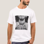 Awesome Daddy Since 20XX Simple Elegant Photo T-Shirt<br><div class="desc">This simple and modern design is composed of serif and cursive typography and add a custom photo</div>