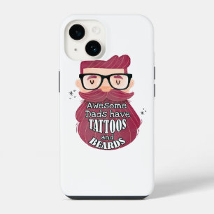 Awesome Dads Have Tattoos and Beards iPhone 14 Case