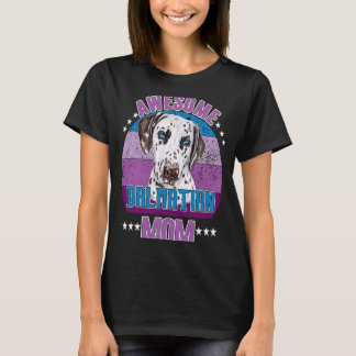 Awesome Dalmatian Mum Retro Sunset Mother Dog  1 T-Shirt