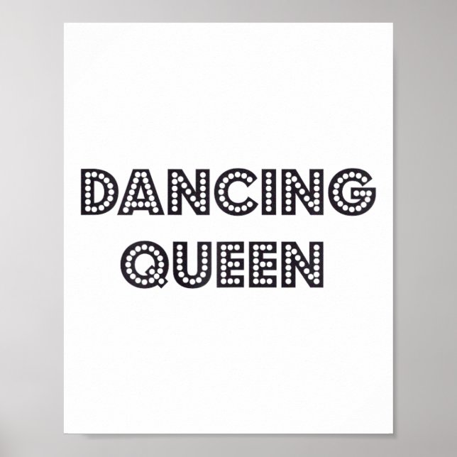 Awesome Dancing Queen 1970s Style Gift  Poster (Front)