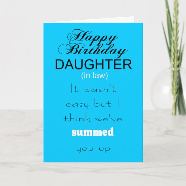 Awesome daughter in law birthday card (Front)