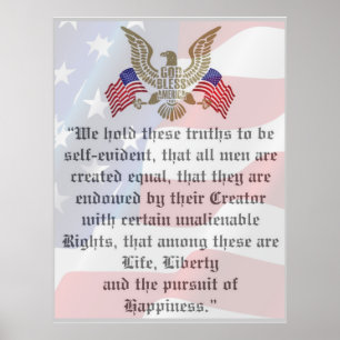 Awesome declaration of independence Patriotic Poster