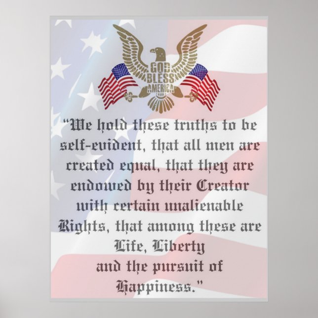 Awesome declaration of independence Patriotic Poster (Front)
