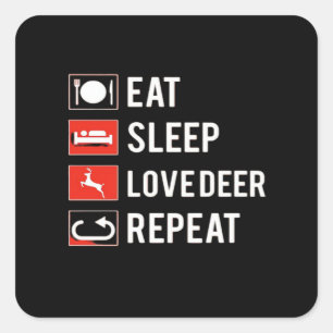 Awesome Deer Lover Creative Modern Design Square Sticker