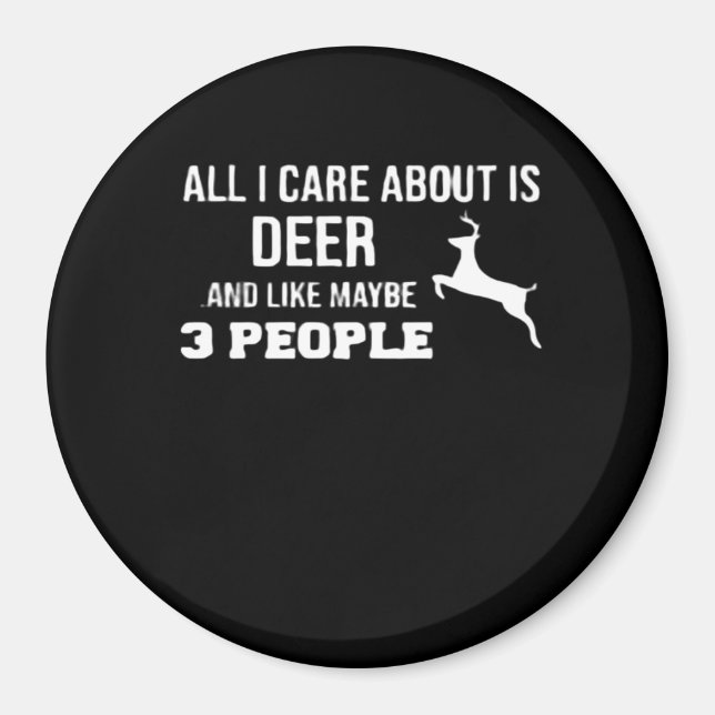 Awesome Deer Lover Minimal Retro Style  Magnet (Front)