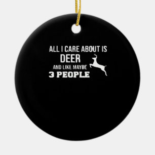 Awesome Deer Lover Minimal Retro Style Ornament