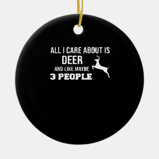 Awesome Deer Lover Minimal Retro Style Ornament (Front)
