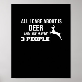 Awesome Deer Lover Minimal Retro Style Poster