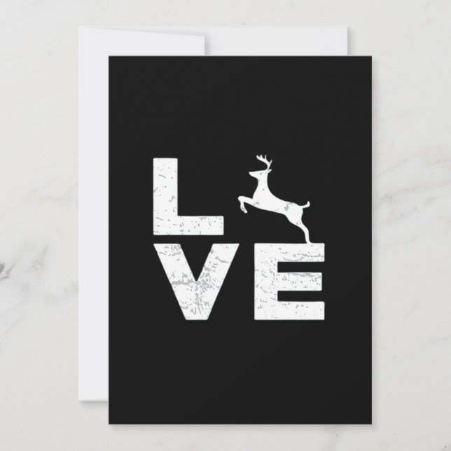 Awesome Deer Lover Trendy AesthetFlat Holiday Card (Front)