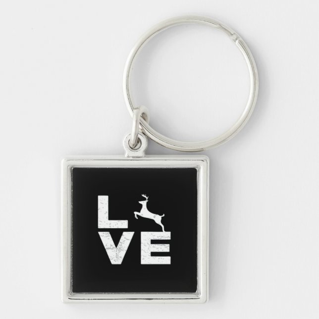 Awesome Deer Lover Trendy Aesthetic Design  Key Ring (Front)