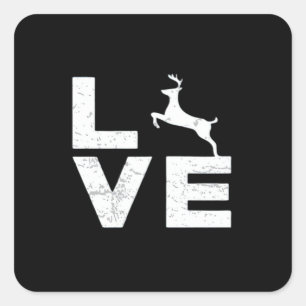 Awesome Deer Lover Trendy Aesthetic Design Square Sticker