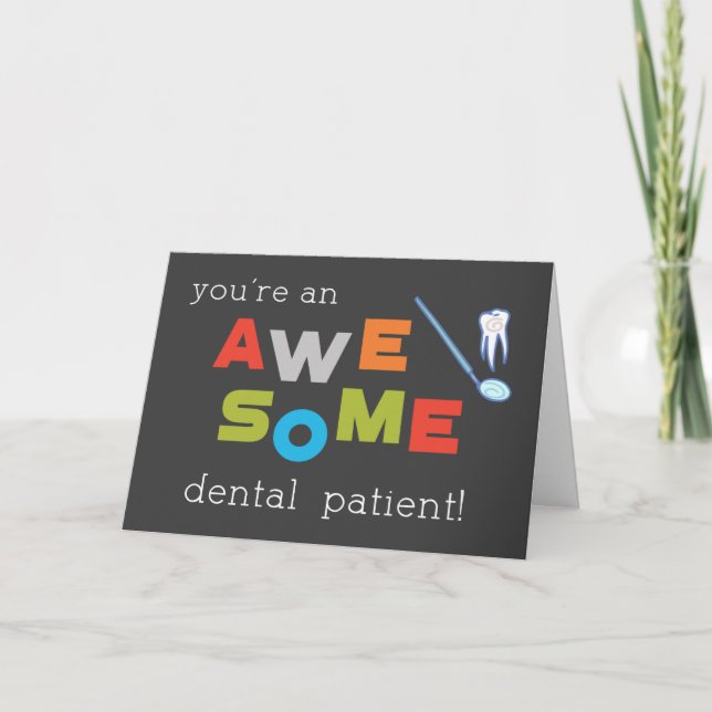 Awesome Dental Patient Appreciation Card (Front)
