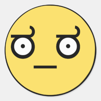 Awesome Disapproval Face Classic Round Sticker