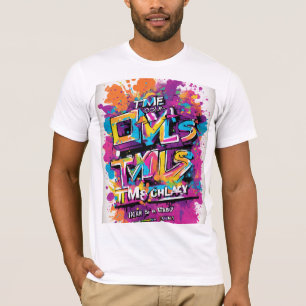 "Awesome DJ Logo with Colourful Paint Burst T-Shir T-Shirt