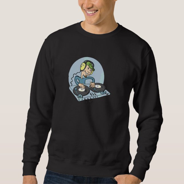 Awesome Dj Turntable  Dj Djane Deejay Controller Sweatshirt (Front)
