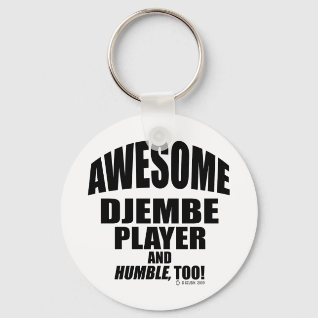 Awesome Djembe Player Key Ring (Front)