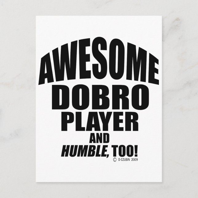 Awesome Dobro Player Postcard (Front)