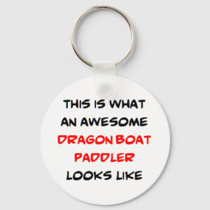 awesome dragon boat paddler key ring