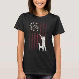 Awesome Duck Hunting  American Flag Duck Hunters M T-Shirt