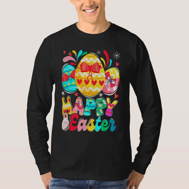 Awesome Egg Hunting Bunny Easter Happy Easter Day  T-Shirt (Front)