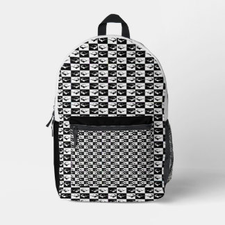 Awesome Eighties Mod Sunglasses Checkers Printed Backpack