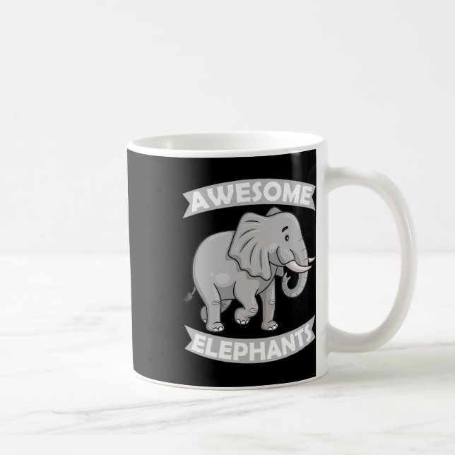 Awesome Elephants Zoo Circus Elephant Conservative Coffee Mug (Right)