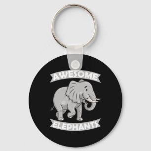 Awesome Elephants Zoo Circus Elephant Conservative Key Ring