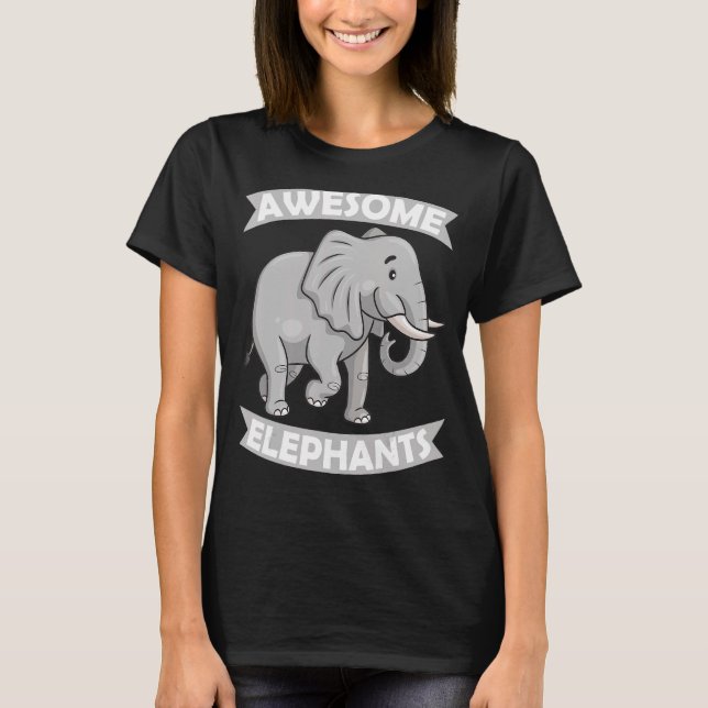Awesome Elephants Zoo Circus Elephant conservative T-Shirt (Front)