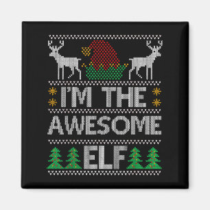 Awesome Elf Matching Family Group Christmas Party  Magnet