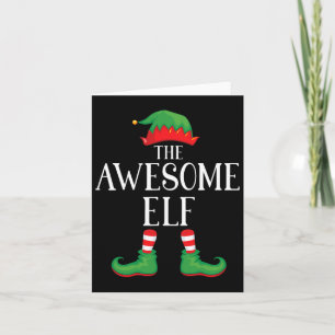 Awesome Elf Matching Group Xmas Funny Family Chris Card