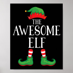 Awesome Elf Matching Group Xmas Funny Family Chris Poster