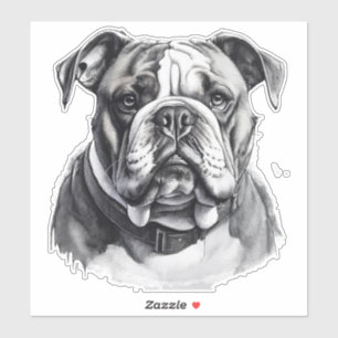Awesome English Bulldog Sticker