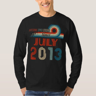 Awesome Epic Legend Since July 2013 9th Birthday T-Shirt