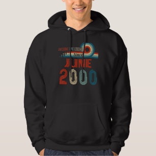 Awesome Epic Legend Since June 2000 22nd Birthday Hoodie