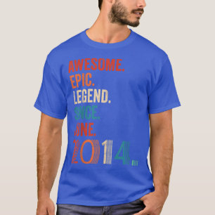 Awesome Epic Legend Since June 2014 8th Birthday G T-Shirt