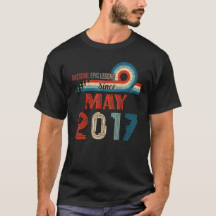 Awesome Epic Legend Since May 2017 5th Birthday 1 T-Shirt