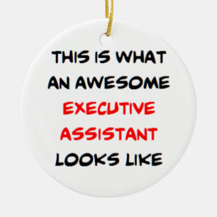 awesome executive assistant ceramic tree decoration