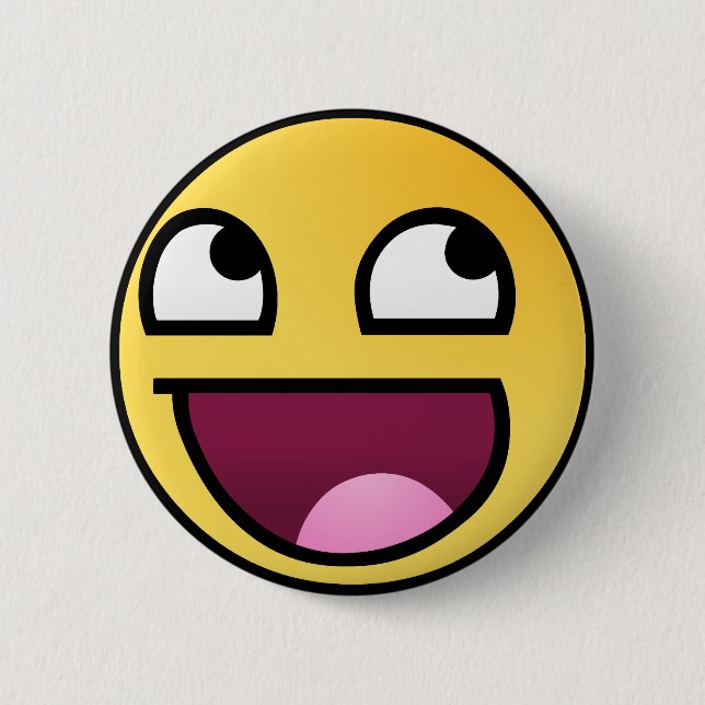 Awesome Face 6 Cm Round Badge (Front)
