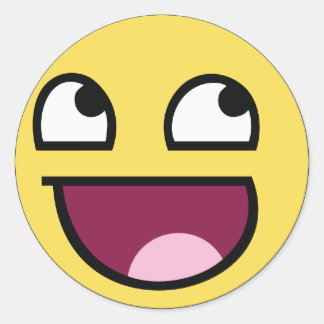 Awesome Face Classic Round Sticker