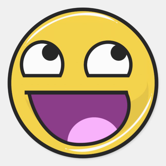 Awesome Face Internet Meme Classic Round Sticker (Front)