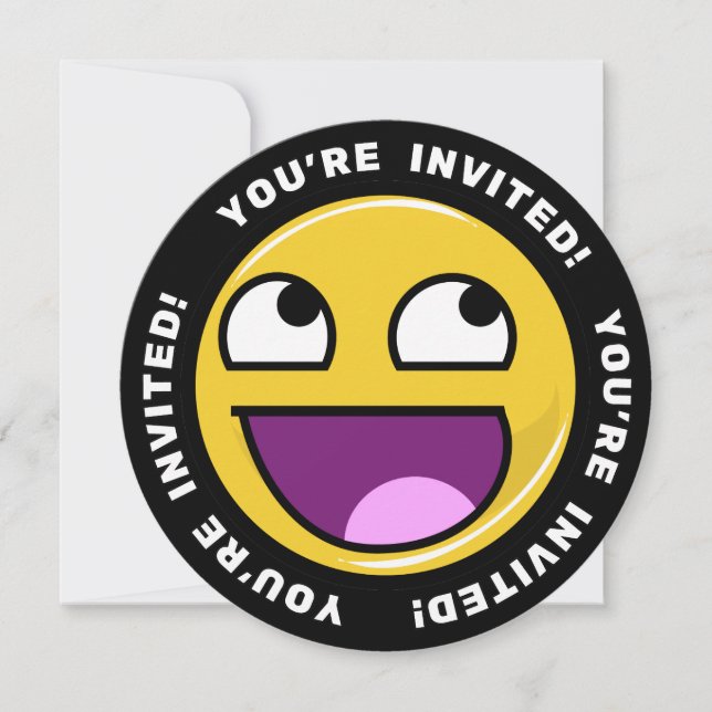 Awesome Face Meme Invitation (Front)