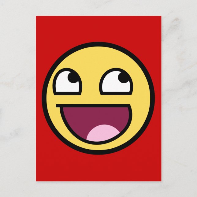 Awesome Face Postcard (Front)