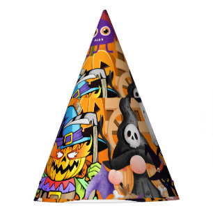 Awesome Faces of Halloween Party Hat
