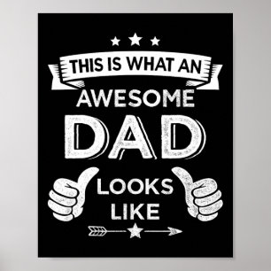 Awesome Father Dad Looks Like Fathers Day Christma Poster