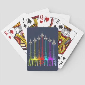 Awesome fighter jets playing cards