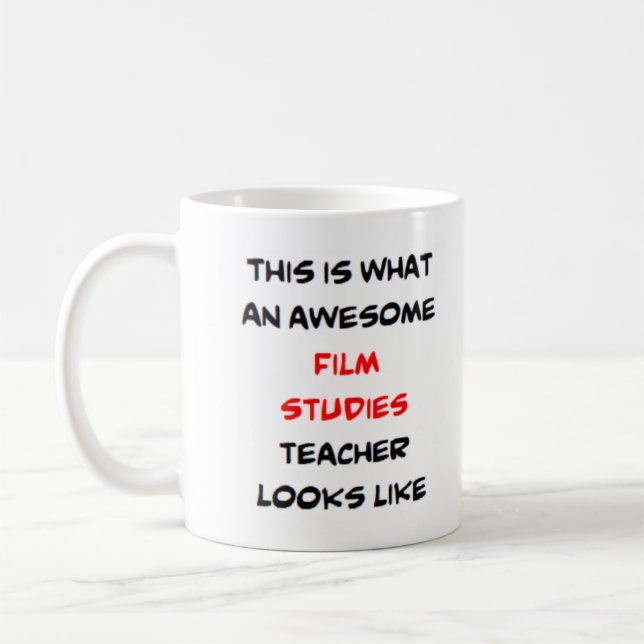 awesome film studies teacher coffee mug (Left)