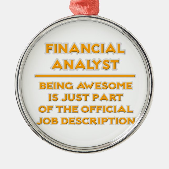 Awesome Financial Analyst .. Job Description Metal Tree Decoration (Front)