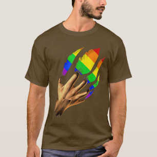 Awesome Flag Meaning LGBTQ Plus Scratch Pride Rain T-Shirt